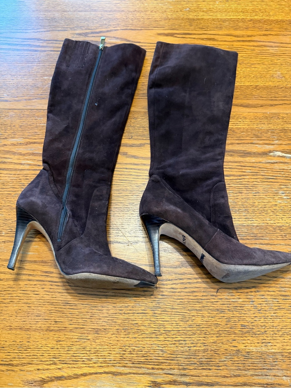 Via Spiga Dark Brown Suede Knee Boots-8.5